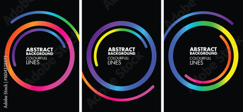 colorfull abstract lines background, gradients line, rainbow colors, rainbow color line