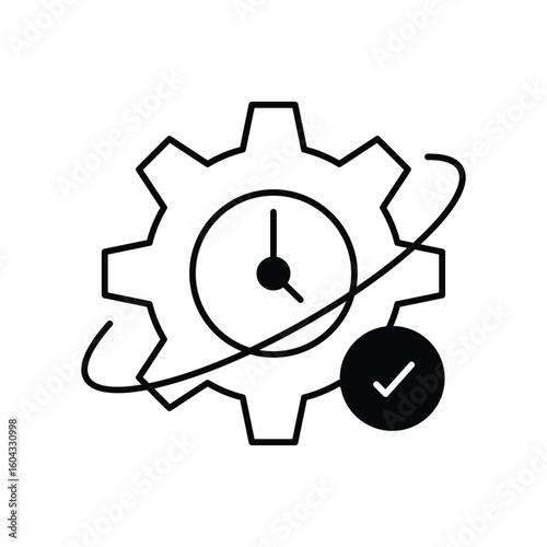 real time rendering glyph icon with white background vector stock illustration
