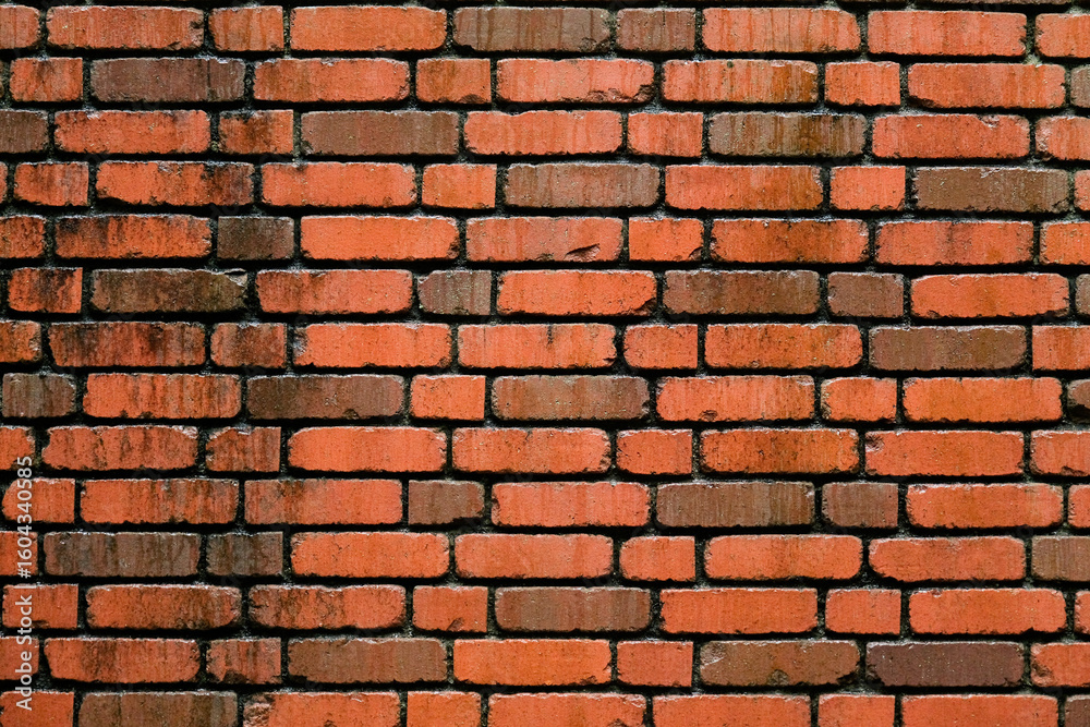 Obraz premium Brick wall with red brick, red brick background.