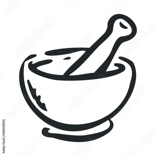 Mortar and pestle for herbal preparation and cooking uses