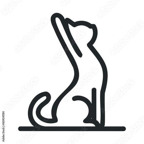 Graceful cat silhouette on a minimalist backdrop