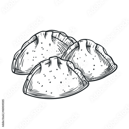 Delicious empanadas served on a plate for lunch or dinner