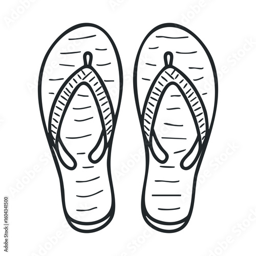 Summer vacation footwear featuring casual flip flops design