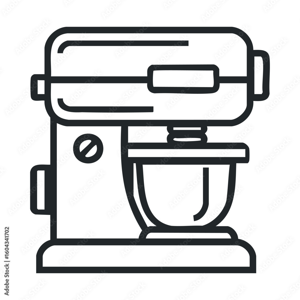 Obraz premium Stand mixer for baking bread and desserts in a modern kitchen