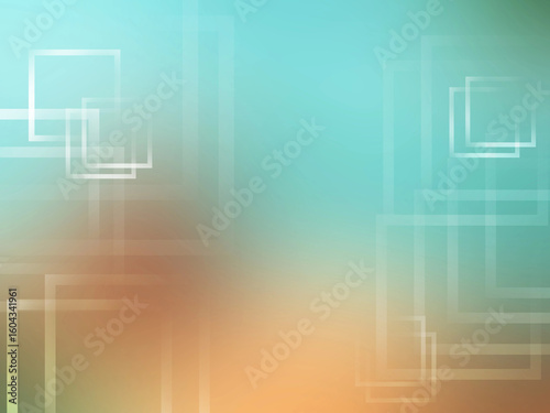Gradient niebieskie jasne tło z kwadratami