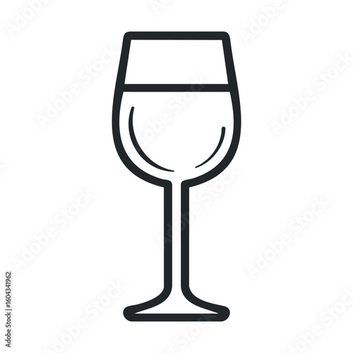 Elegant glass for serving water at formal dining events