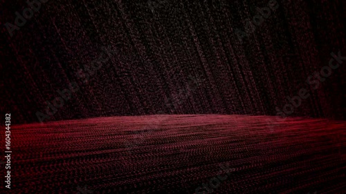 Abstract Red Energy Field Motion Graphics Dark Background Dynamic Lines Flowing Across Screen