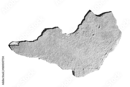 Hole concrete wall isolated transparent background PNG macro