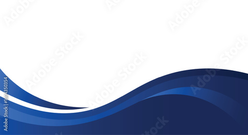 abstract modern smooth gradient blue wavy business style template banner for presentation  background