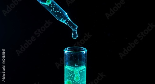Droplet dispensation into test tube