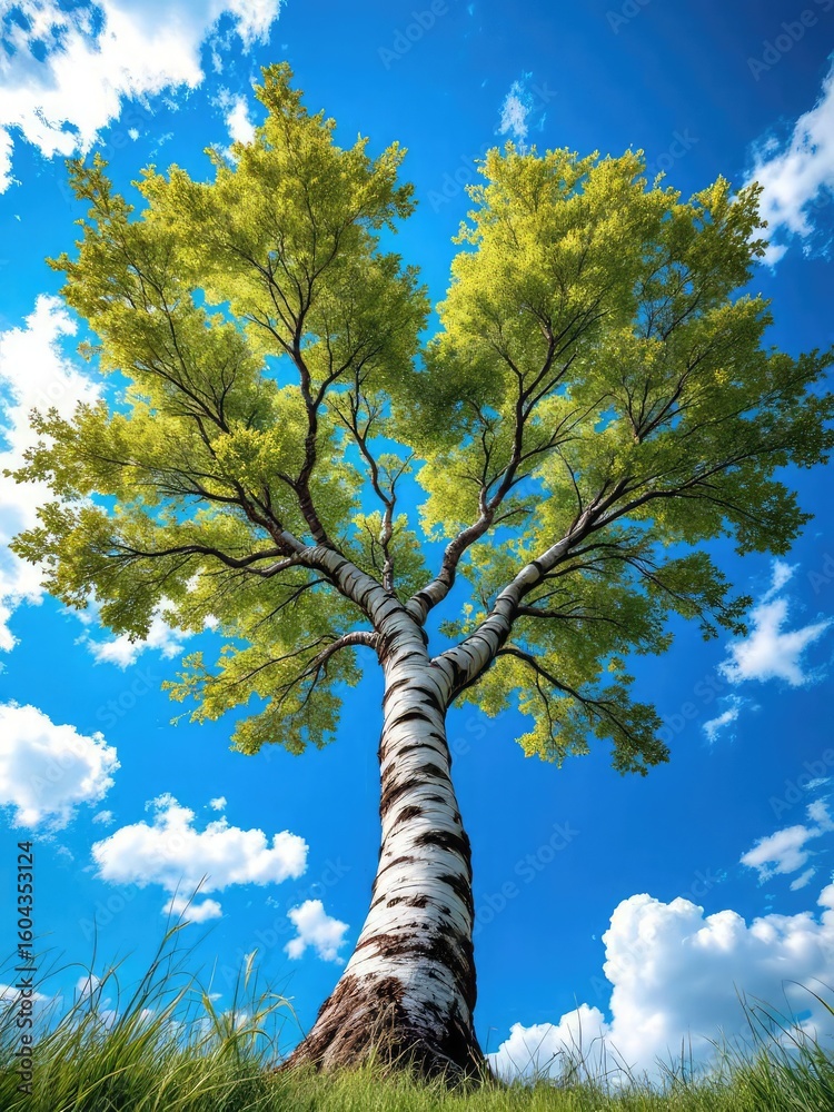 Fototapeta premium Birch tree view