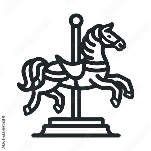 Classic carousel horse design for festive celebrations and events