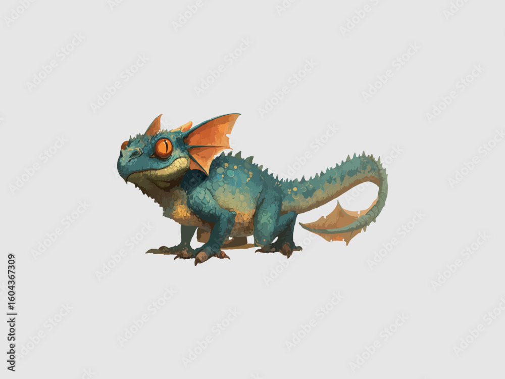 Naklejka premium Dragon illustration vector