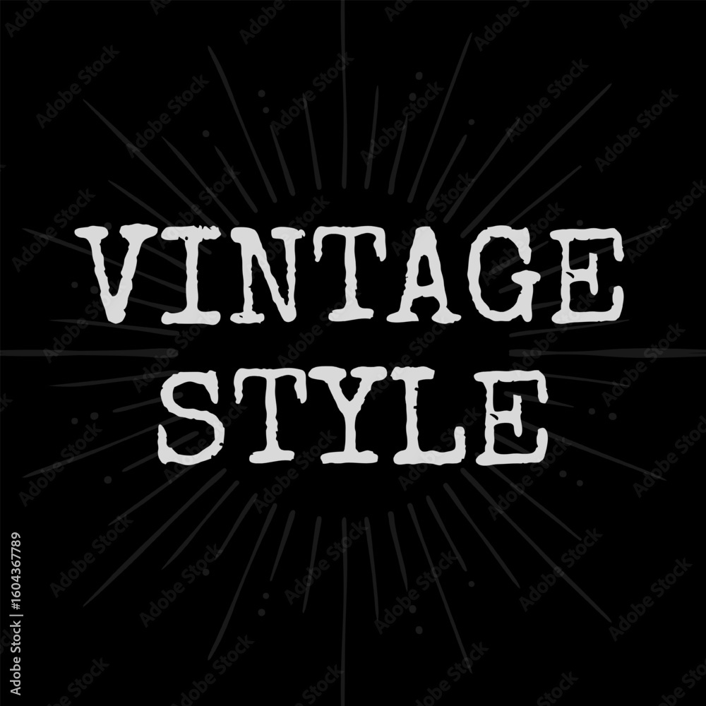 Obraz premium Vector text illustration for Vintage Style.