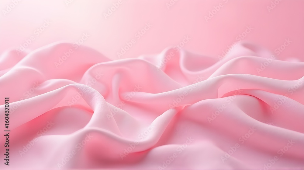 Obraz premium Pink fabric with soft wave.Textured background.