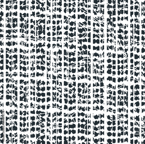 Texture in the form of distorted noisy torn spots with cut tangled lines.