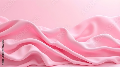 Pink fabric with soft wave.Textured background.