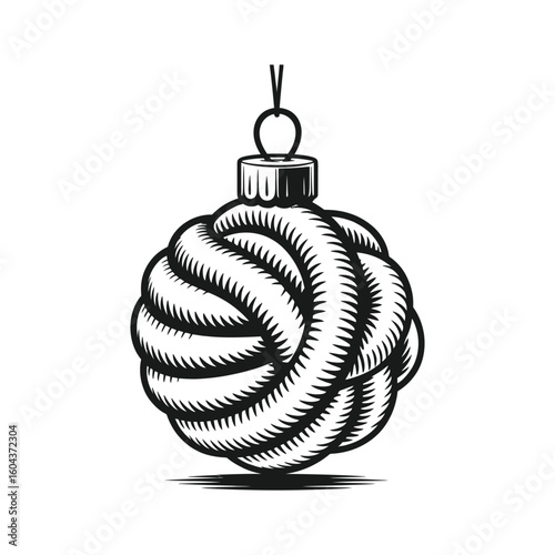 Nautical knot ornament hanging rope