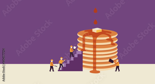 Syrup and Butter Pancake Scene