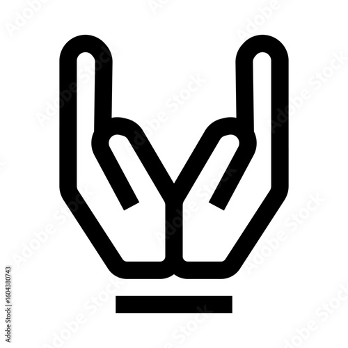 handcuffed hands icon on white background