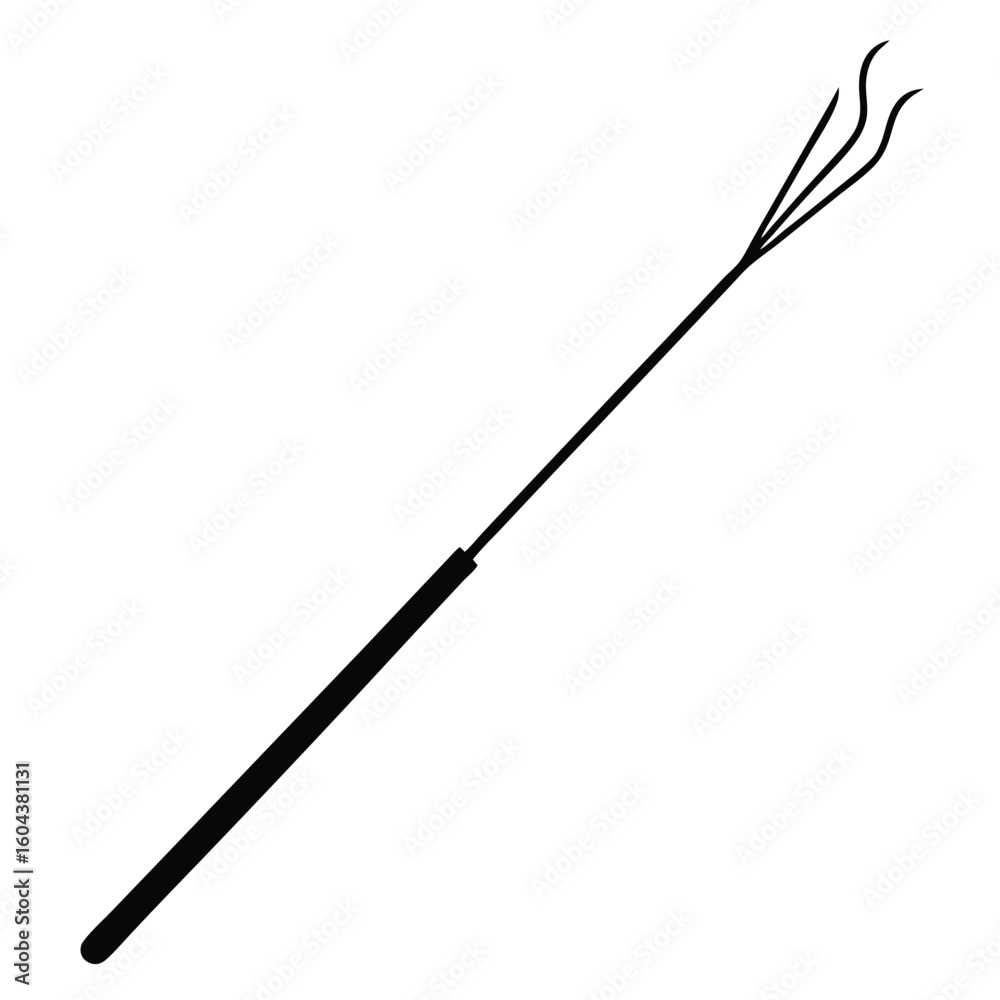 Naklejka premium isolated incense stick on white background