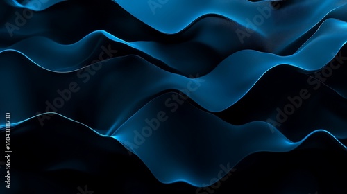 Abstract detailed fractal patterns with blue and black gradient background visual
