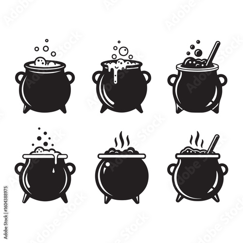 Cauldron Pot Halloween Witch Brew Bubbling
