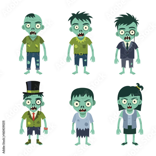 Zombie Character Illustrations Undead Halloween
