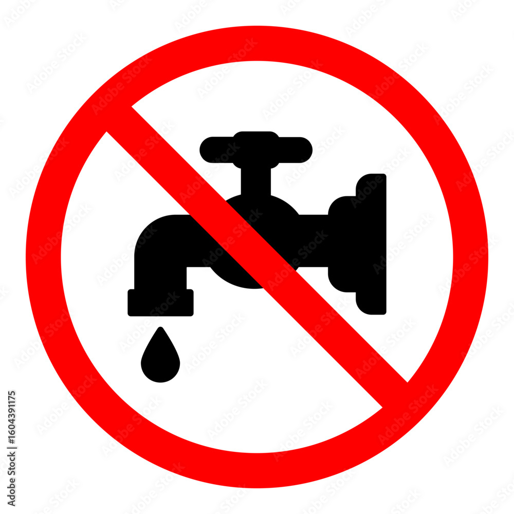prohibited waste water tap icon, no use tap water sign, isolated on white background
prohibited waste water tap icon, no use tap water sign, isolated on white background