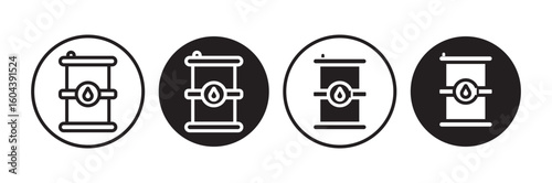 Barrel icon vector set. Wine illustration sign collection. Wine barrel symbol or logo.Fuel barrel icon Flat fill set collection