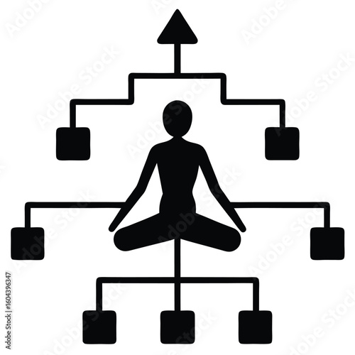 isolated vinyasa flow chart on white background