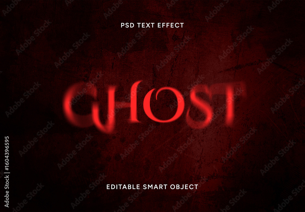 Text Ghostifyer Blurry Ghost Text Effect Stock Template | Adobe Stock