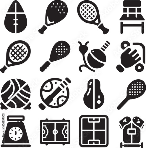 set of icons for your design padel