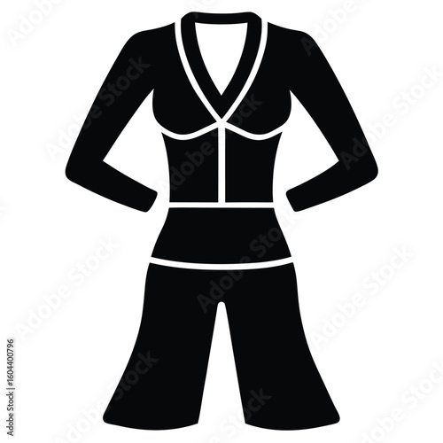 isolated yoga instructor uniform on white background