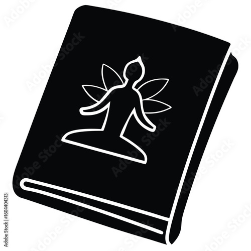 isolated yoga session logbook on white background