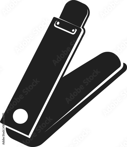 Solid Flat Minimal Nail Clipper Silhouette