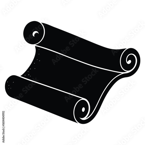 isolated yoga sutra scroll on white background