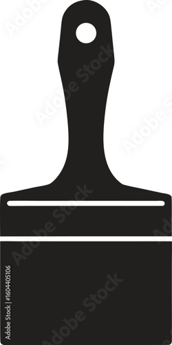 Solid Flat Minimal Paint Scraper Silhouette