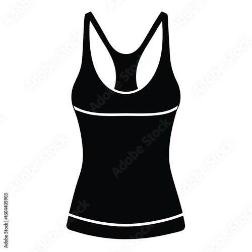 isolated yoga tank top on white background