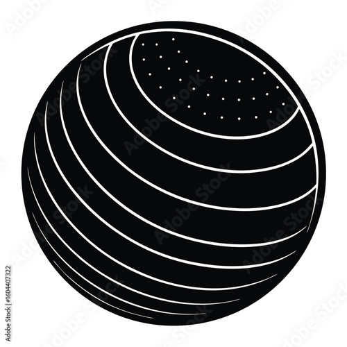 isolated yoga therapy ball on white background