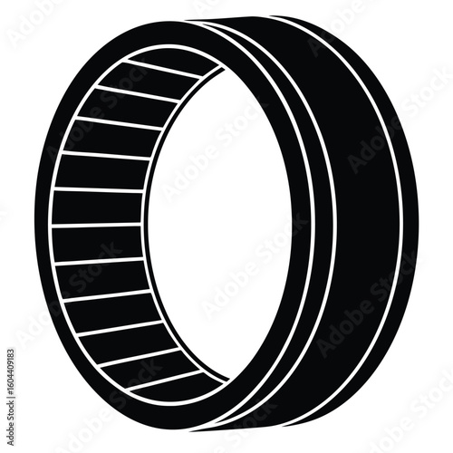 isolated yoga wheel on white background