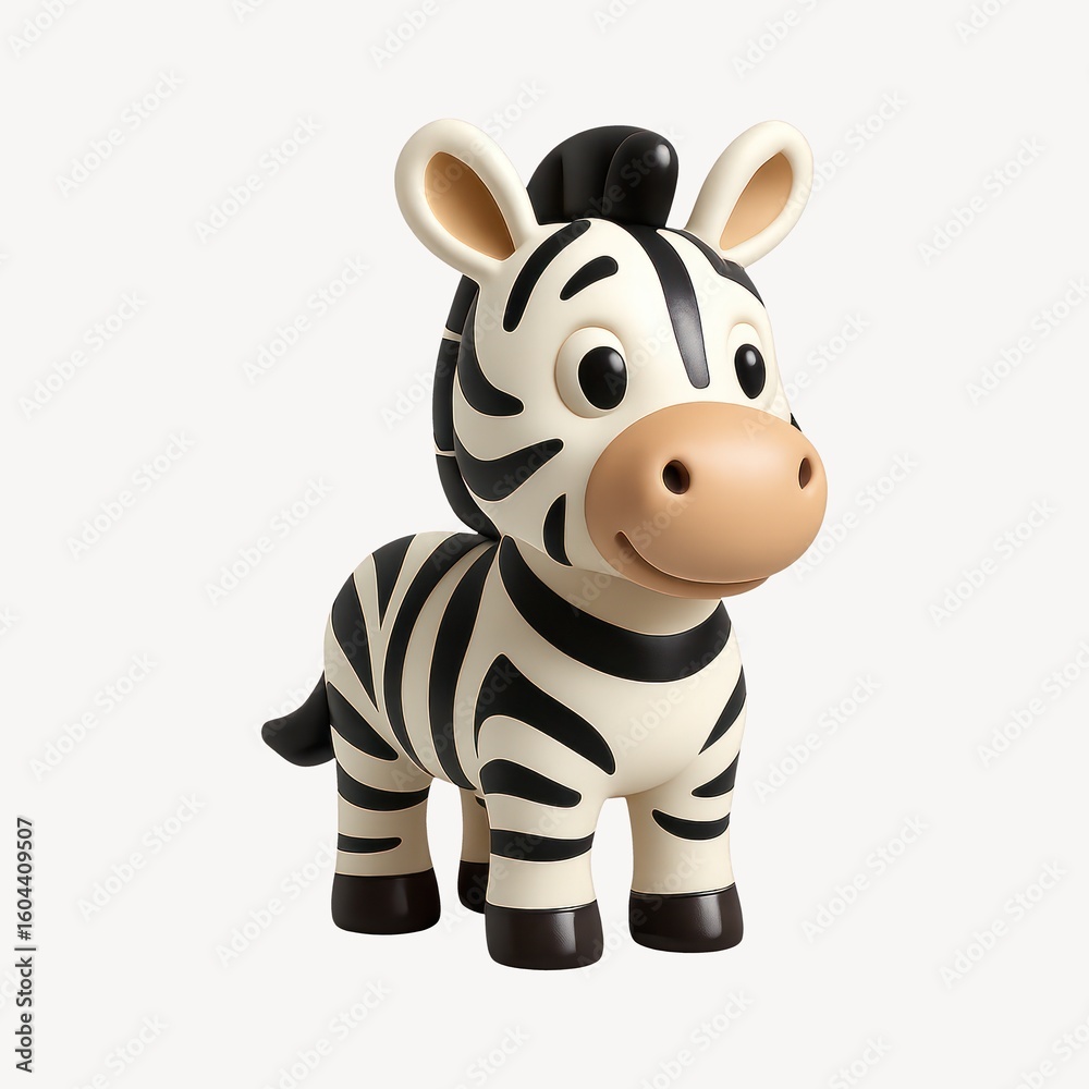 Fototapeta premium Cute cartoon zebra illustration