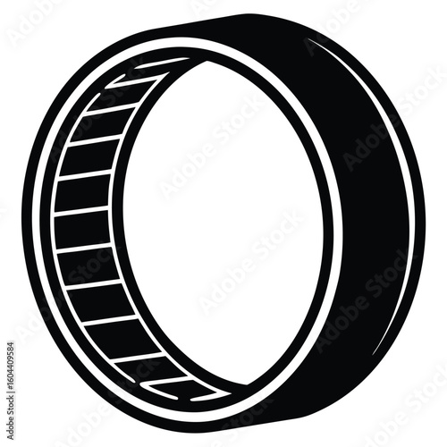 isolated yoga wheel on white background