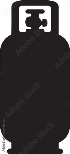 Gas cylinder icon, gas cylinder silhouette icon vector, Gas cylinder vector icon illustration