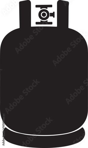 Gas cylinder icon, gas cylinder silhouette icon vector, Gas cylinder vector icon illustration