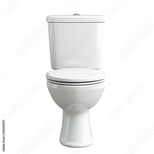 A white toilet, front view, white background, high-resolution photography transparent, alpha backround png