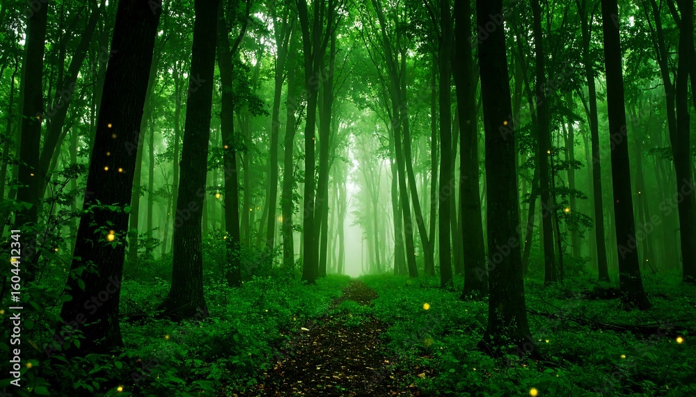 Obraz premium Mystical forest path