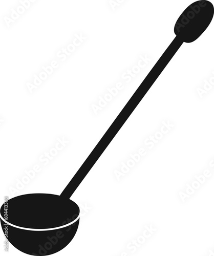 Solid Flat Stirring Stick Silhouette