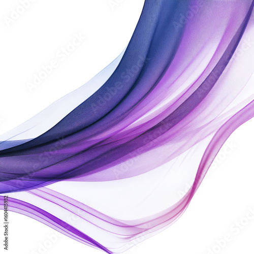 Abstract light blue and purple lines on a white background, with a light  in the center of the composition provides space for text transparent, alpha background png