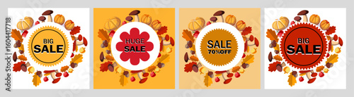 set autumn sale, shopping promotion , big sale,huge sale, sale 70 off